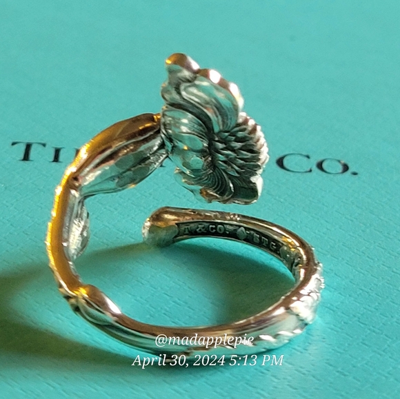 1885 Tiffany & Company Marigold Spoon Ring in Sterling Silver Luxury Vintage #30 - Picture 6 of 16